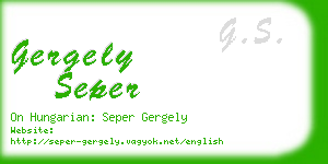 gergely seper business card